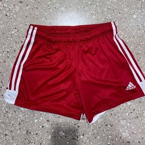 Adidas Red Soccer Shorts, Size Medium, Good Condition